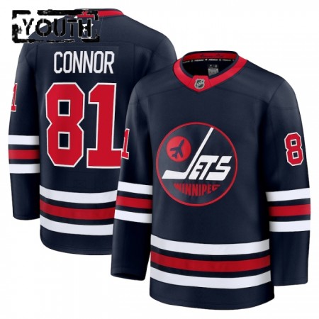 Winnipeg Jets Hockeydrakt Fanatics Premium Kyle Connor 2024-25 Svart Tredje - Barn